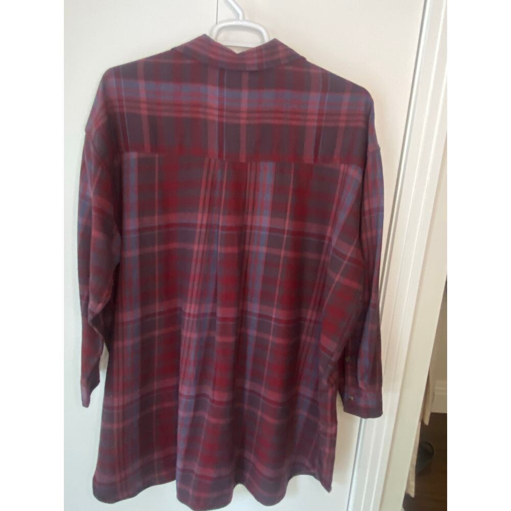 Pact 100% Organic Cotton Flannel Button Down Top Sz XL - Picture 2 of 6